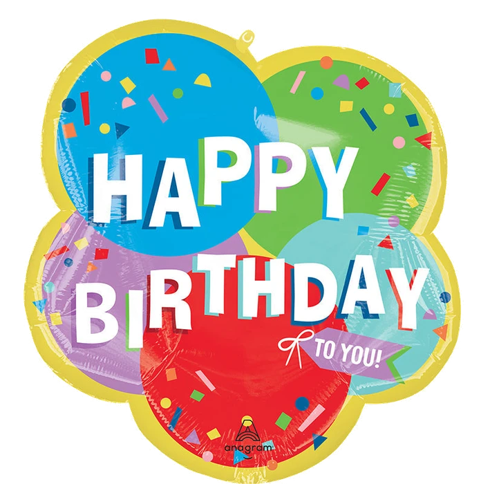 Sunny Balloons Birthday Supershape Foil Balloon