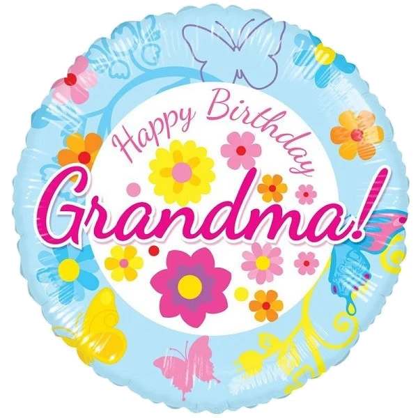 18IN HAPPY B/DAY GRANDMA FOIL BALLOON