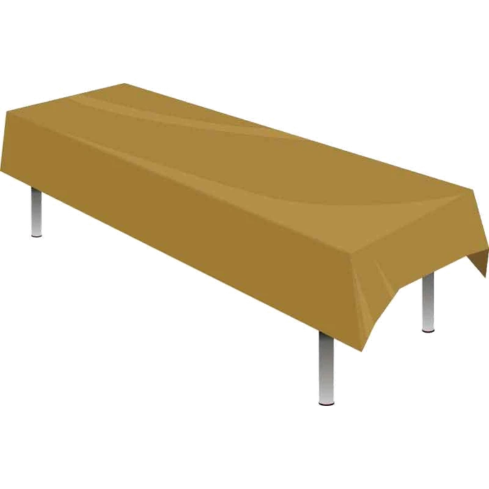 GOLD PLASTIC TABLECOVER