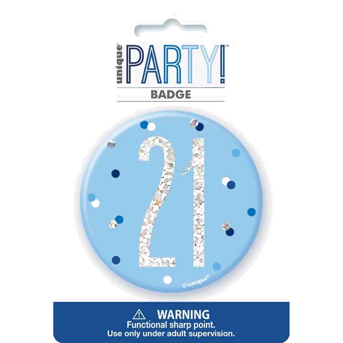 3In Glitz Blue 21 Badge
