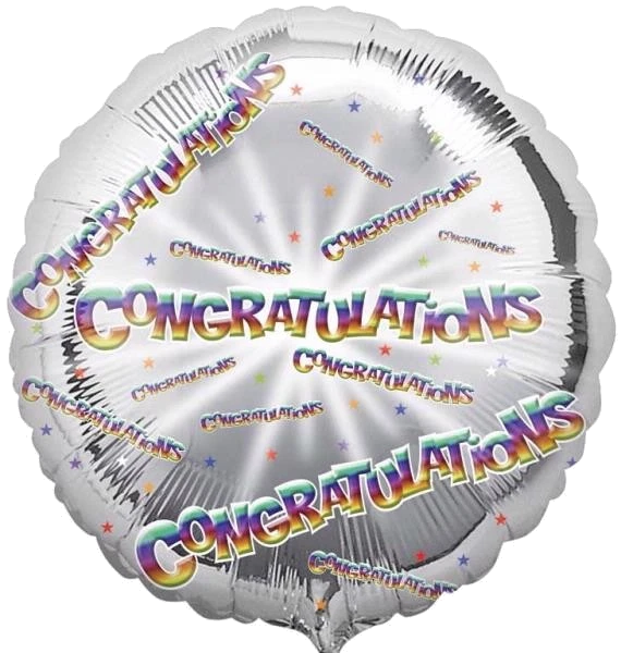 CONGRATULATIONS 18IN FOIL BALLOON