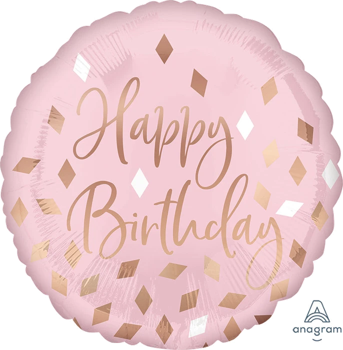 18In Blush Birthday Foil Ball