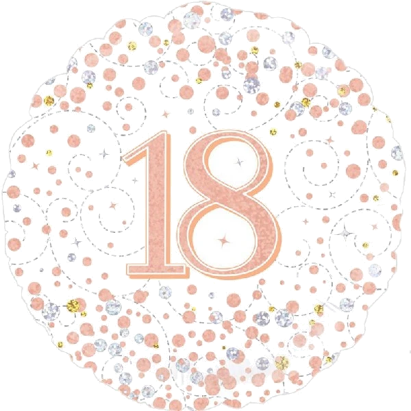 18IN SPARKLING FIZZ 18TH B/DAY FOIL