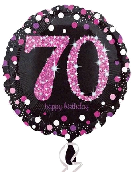 70TH PINK SPARKLES 18IN FOIL