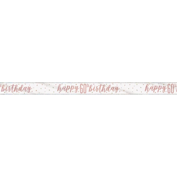 9Ft Glitz Rose Gold 60 Banner