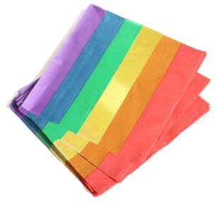 20Pk Rainbow Gold Foil Napkins