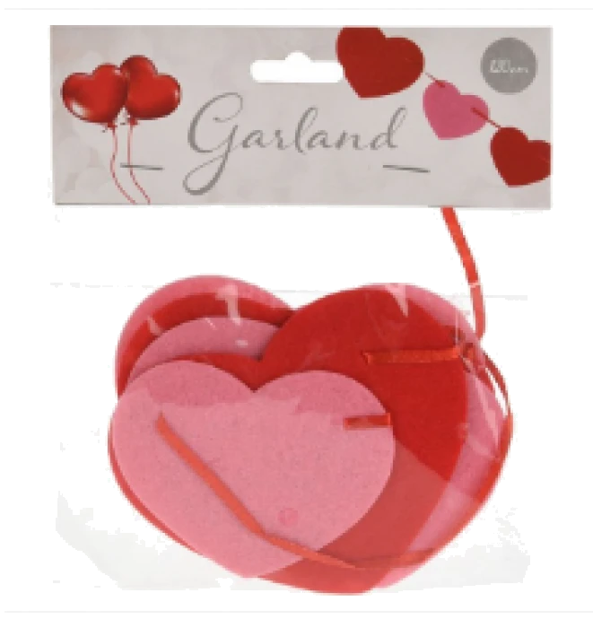 Garland Hearts Nonwoven 120Cm