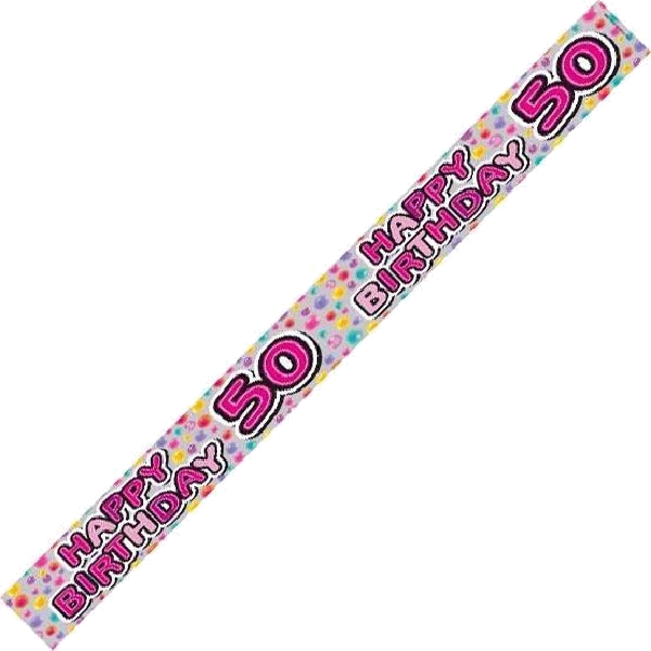 50TH SILVER PIZZAZZ 9FT BANNER