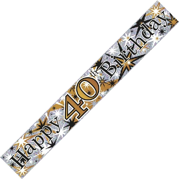 AGE 40 9FT FOIL BANNER