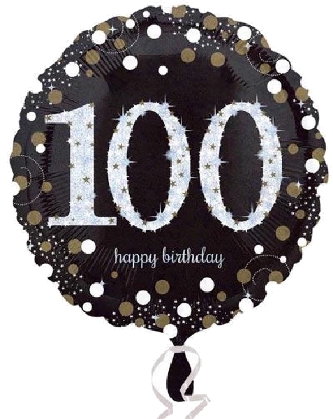 100TH GOLD SPARKLES 18IN FOIL