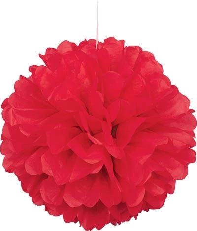 16In Ruby Red Puff Decor