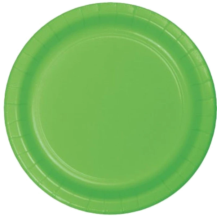 Green paper plate