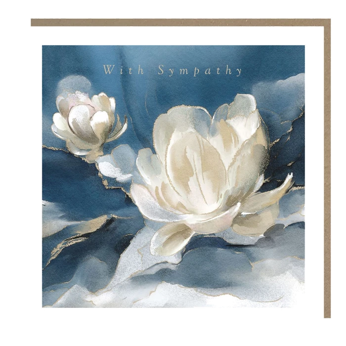 With Sympathy - Peonies - Foil