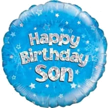 18In Happy Bday Son Foil