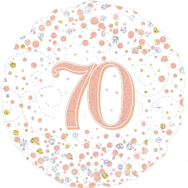 18IN SPARKLING FIZZ 70TH B/DAY FOIL