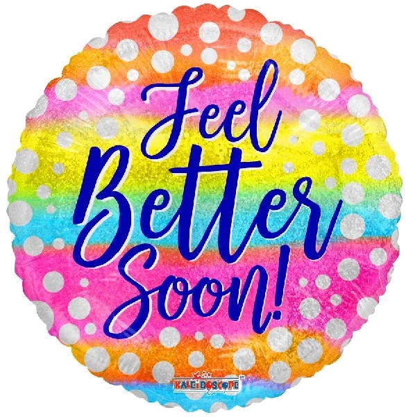 18IN FEEL BETTER SOON DOTS FOIL BALLOON