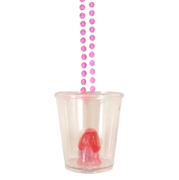 Willy Shot Glass & Bead Necklace