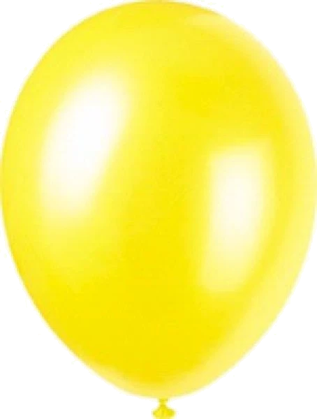 (8) 12In Cajun Yellow Pearlised Balloons