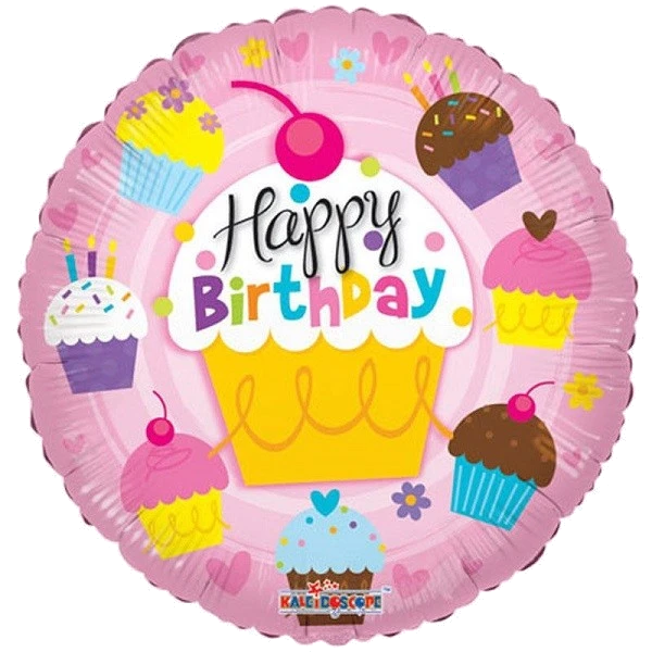 18IN BIRTHDAY CUPCAKES FOIL