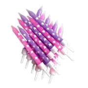 (12) 7.5Cm Unicorn Candles With Holders