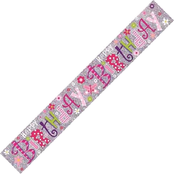 9FT FEMALE HAPPY BIRTHDAY BANNER