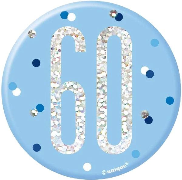 3In Glitz Blue 60 Badge