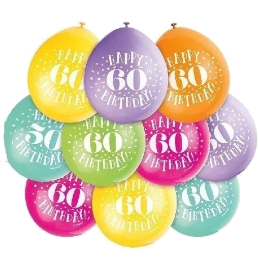 (10) 9In Happy 60Th Birthday Balloons