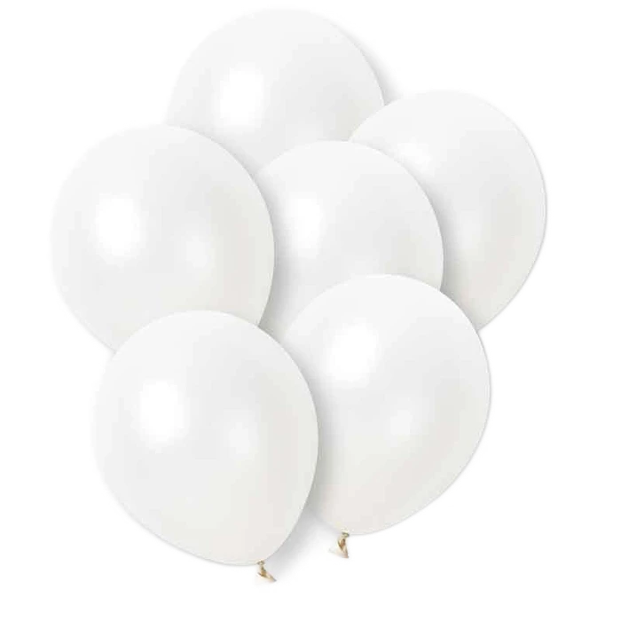 8pk White Pearl Latex balloons