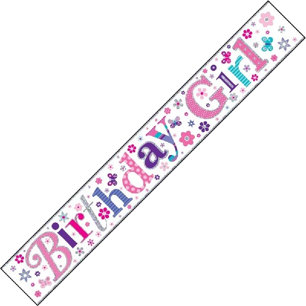9FT BIRTHDAY GIRL BANNER