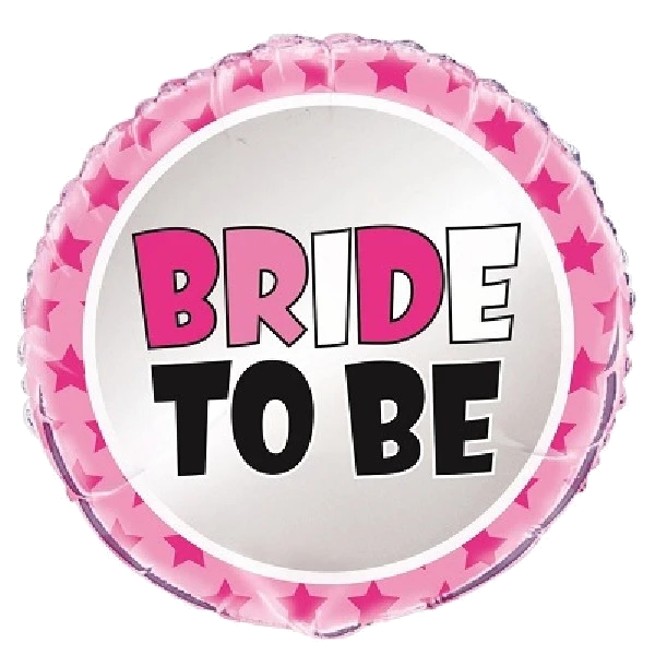 18IN PINK STARS BRIDE FOIL BALLOON