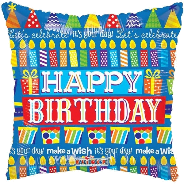 18IN BIRTHDAY MOTIFS FOIL BALLOON