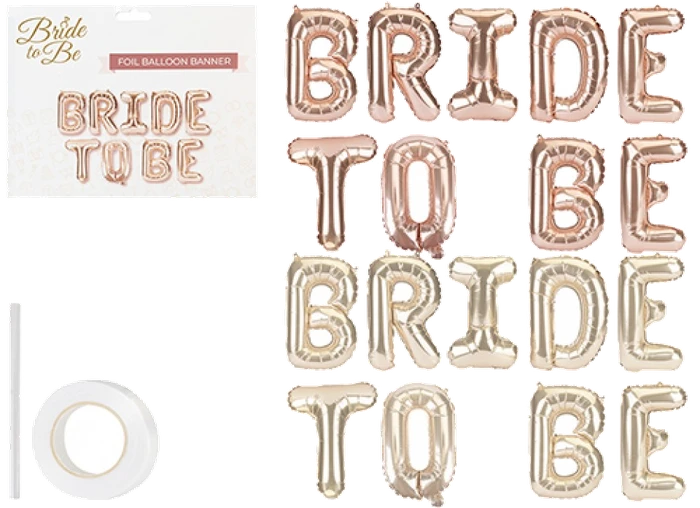 BRIDE TO BE 16" FOIL BALLOON 2 ASSORTED