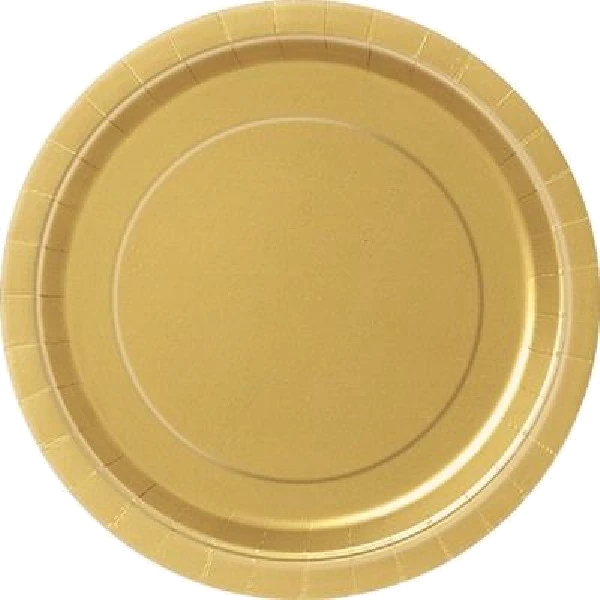 16PK 9IN GOLD PLATES