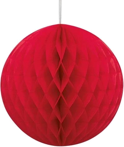 8In Ruby Red Honeycomb Ball