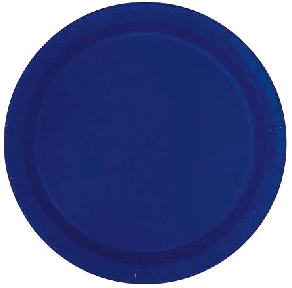16PK 9IN TRUE NAVY BLUE PLATES