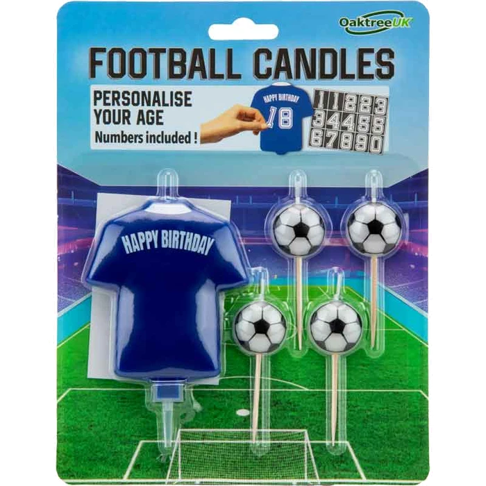 8Cm Blue Football Shirt Candle