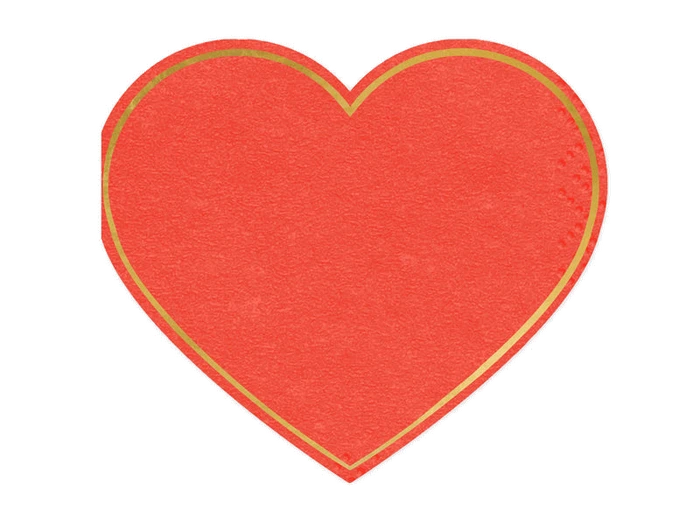 20Pk 14X12Cm Red Heart Napkins