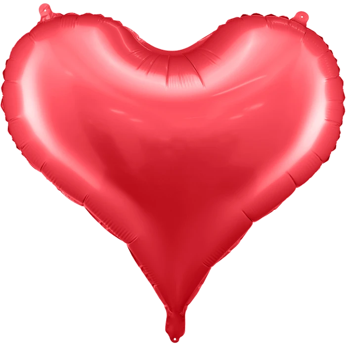 18In Red Trendy Heart Foil Balloon