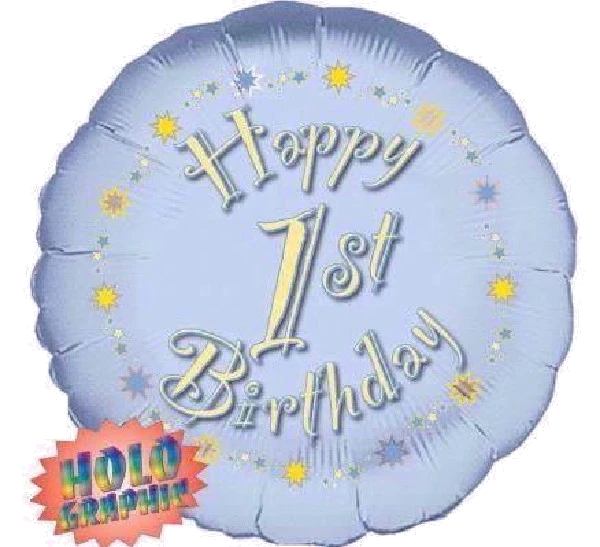 18IN 1ST BIRTHDAY BLUE FOIL BALLOON