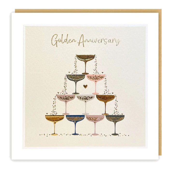 Sparkle - Blank - Golden Anniversary - Foil/Emboss
