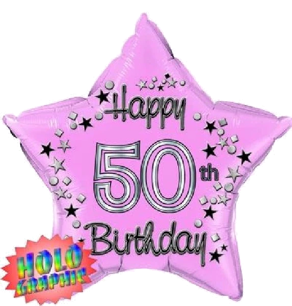 22IN 50TH PINK FOIL BALLOON