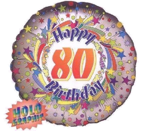 18IN 80TH BIRTHDAY FOIL BALLOON