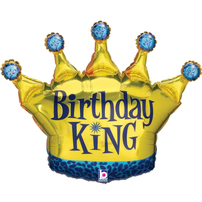 36In Birthday King Foil Ballo