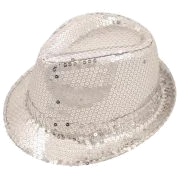 Sequin Silver Gangster Hat