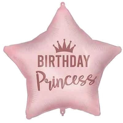 18In Birthday Princess Pink Foil Balloon