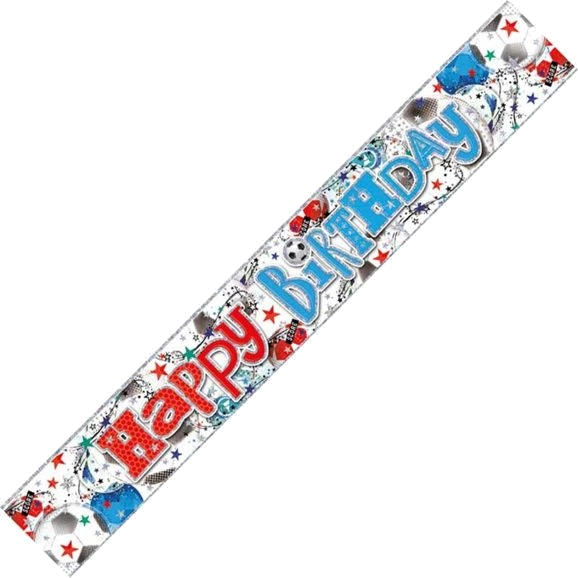 9Ft Football Birthday Wall Banner