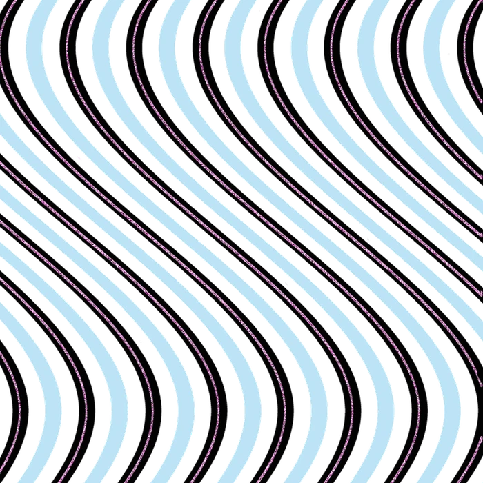 Uniqueco Bio Glitter FSCM Rollwrap 2m Chic Noir Wavy Lines o