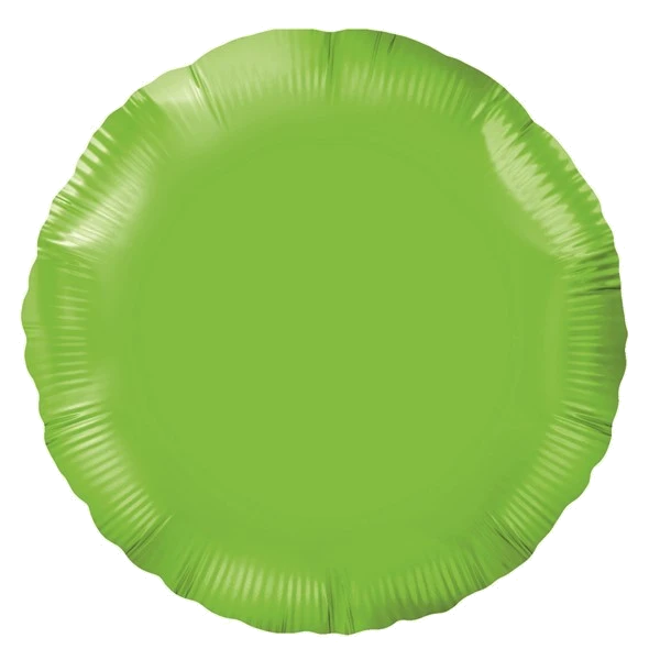 18In Lime Green Round Foil Balloon