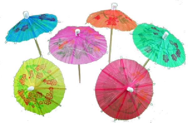 (10) Asst Paper Parasols