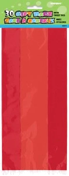 (30) Ruby Red Cello Bags